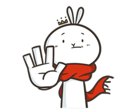 Rabbit King's Life By Black Rabbit sticker #5242764