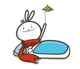 Rabbit King's Life By Black Rabbit sticker #5242773