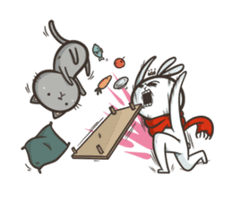 Rabbit King's Life By Black Rabbit sticker #5242776