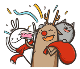 Rabbit King's Life By Black Rabbit sticker #5242779
