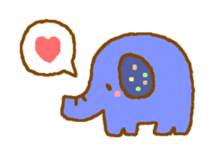 Colorful elephants sticker #5242900