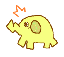 Colorful elephants sticker #5242929