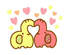 Colorful elephants sticker #5242932