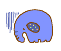 Colorful elephants sticker #5242933