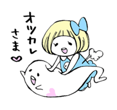 uiko with ghosts. sticker #5244348