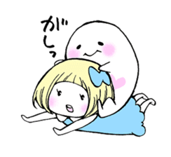 uiko with ghosts. sticker #5244351