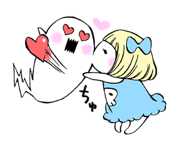 uiko with ghosts. sticker #5244370