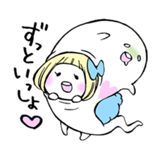 uiko with ghosts. sticker #5244371