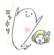 uiko with ghosts. sticker #5244376