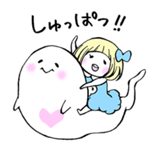uiko with ghosts. sticker #5244378