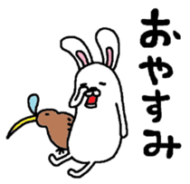 Rabbit and kiwi sticker #5245338