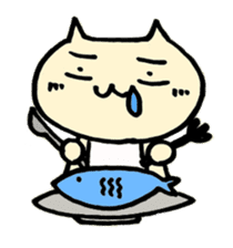 Lovable expression of cat sticker #5247503