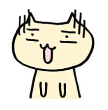 Lovable expression of cat sticker #5247505