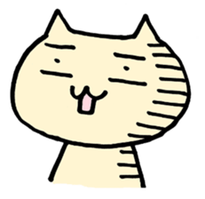 Lovable expression of cat sticker #5247527