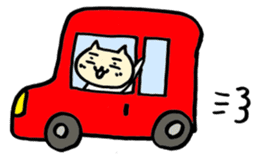 Lovable expression of cat sticker #5247533