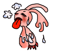 Pink Grumpy Rabbit sticker #5250433