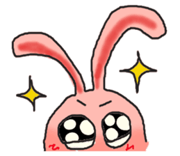 Pink Grumpy Rabbit sticker #5250439