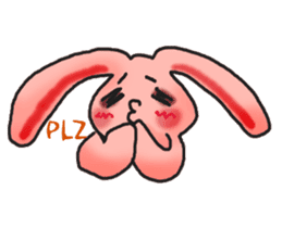 Pink Grumpy Rabbit sticker #5250442