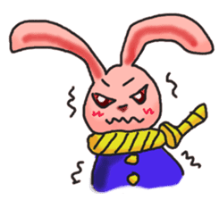 Pink Grumpy Rabbit sticker #5250443