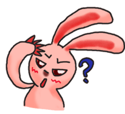 Pink Grumpy Rabbit sticker #5250455
