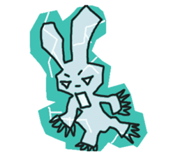 Pink Grumpy Rabbit sticker #5250458
