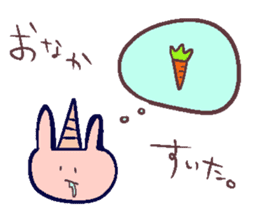 boy and rabbit sticker #5251616