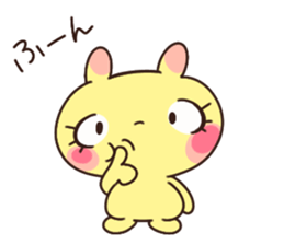 funny yellow rabbit sticker #5252221