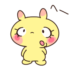 funny yellow rabbit sticker #5252222