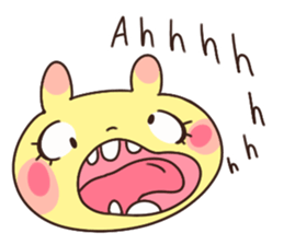 funny yellow rabbit sticker #5252224