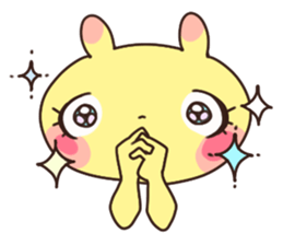 funny yellow rabbit sticker #5252225