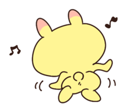 funny yellow rabbit sticker #5252226