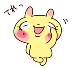 funny yellow rabbit sticker #5252227