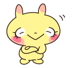 funny yellow rabbit sticker #5252242