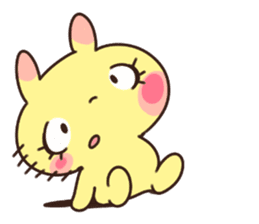 funny yellow rabbit sticker #5252243