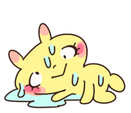 funny yellow rabbit sticker #5252246