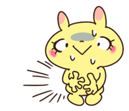 funny yellow rabbit sticker #5252247