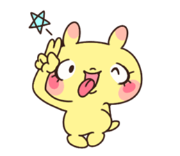 funny yellow rabbit sticker #5252248