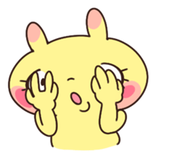 funny yellow rabbit sticker #5252253