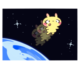 funny yellow rabbit sticker #5252258