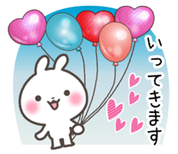 Sticker of rabbit and a hart sticker #5252302