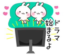 Sticker of rabbit and a hart sticker #5252307