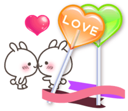 Sticker of rabbit and a hart sticker #5252315