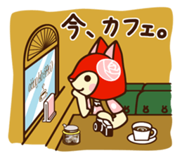 The cat girl which likes cameras sticker #5253633