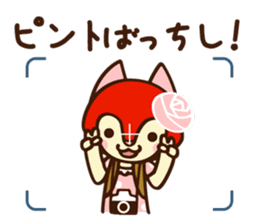 The cat girl which likes cameras sticker #5253643