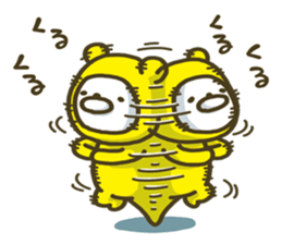 Happy yellow white bear sticker #5254388