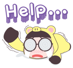 Pig and Girl's Friend sticker #5256935