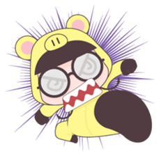 Pig and Girl's Friend sticker #5256941