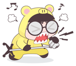 Pig and Girl's Friend sticker #5256947