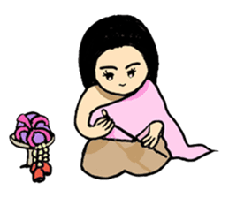 Ancient Thai woman sticker #5257774