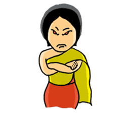 Ancient Thai woman sticker #5257794